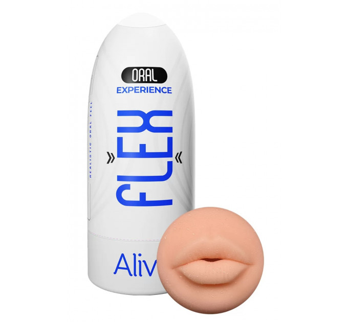 Мастурбатор мужской в виде рта Alive Oral Flex в колбе, M