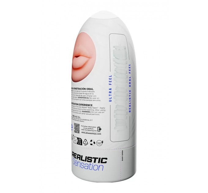 Мастурбатор мужской в виде рта Alive Oral Flex в колбе, M
