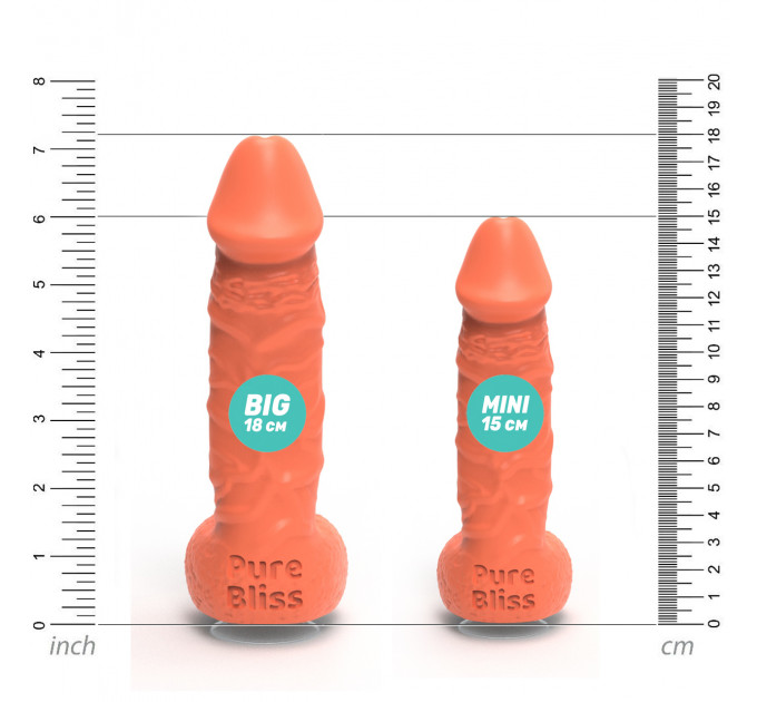 Мыло член на присоске Pure Bliss BIG коралловое, 18 см