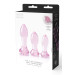 Набір анальних пробок DreamToys Glaze Glass Rosebud скляний, рожевий, 3 шт.