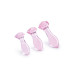 Набір анальних пробок DreamToys Glaze Glass Rosebud скляний, рожевий, 3 шт.