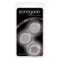 Набор эрекционных колец с рельефом NS Novelties Renegade Intensity, прозрачные, 3 шт. Набор эрекционных колец с рельефом NS Novelties Renegade Intensity, прозрачные, 3 шт.