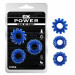 Набор эрекционных колец Chisa GK Power Cock Rings с рельефом, синие, 3 шт.