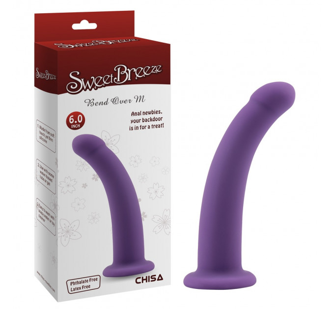 Насадка для страпона нереалистичная Chisa Sweet Breeze BEND OVER M, фиолетовая