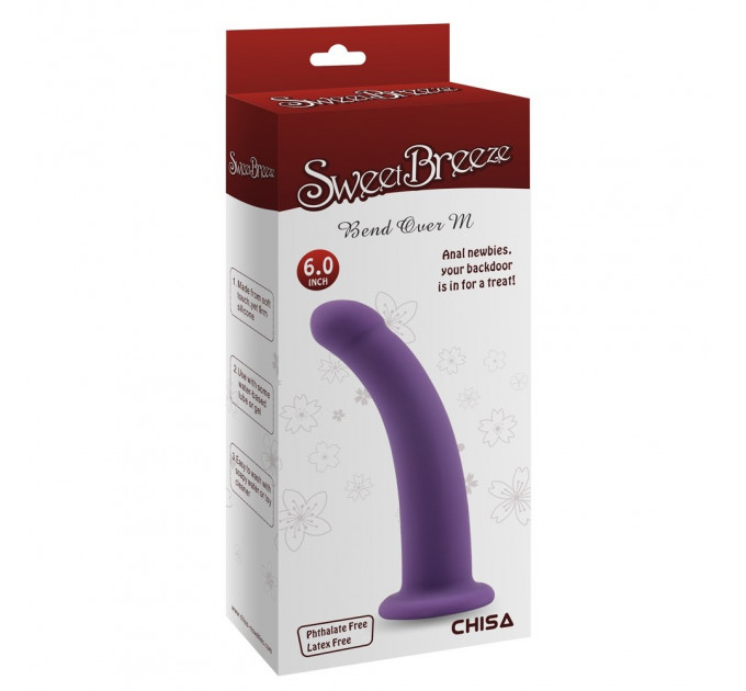 Насадка для страпона нереалистичная Chisa Sweet Breeze BEND OVER M, фиолетовая