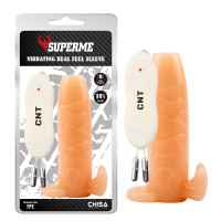 Насадка на член Chisa SuperMe Vibrating Real Feel Sleeve с вибрацией Насадка на член Chisa SuperMe Vibrating Real Feel Sleeve с вибрацией