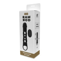 Насадка на пеніс із вібрацією Dream Toys Ramrod та пультом управління, чорна
