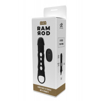 Насадка на пенис с вибрацией Dream Toys Ramrod и пультом управления, черная