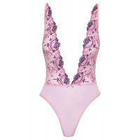Нежное розовое боди с глубоким вырезом Kissable S/M