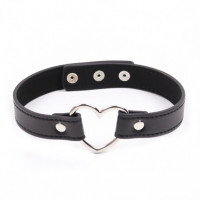Нашийник DS Fetish Collar with heart black