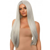 Парик прямой длинный Leg Avenue, серый, 84 см, размер O/S