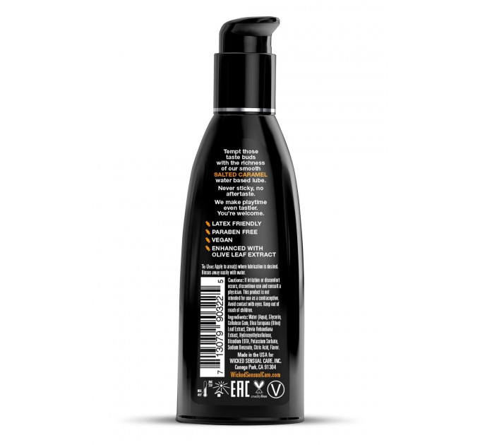 Їстівний лубрикант зі смаком карамелі WICKED AQUA 60ML