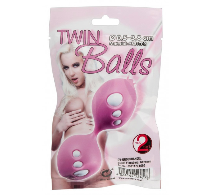 Шарики вагинальные You2Toys Twin Balls, розовые