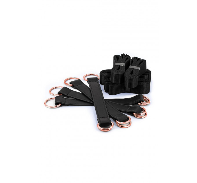 Система фиксации к кровати NS Novelties BONDAGE COUTURE TIE DOWN STRAPS BLACK