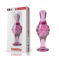 Стеклянная Анальная пробка 4.5 " Glass Romance Dildo Pink