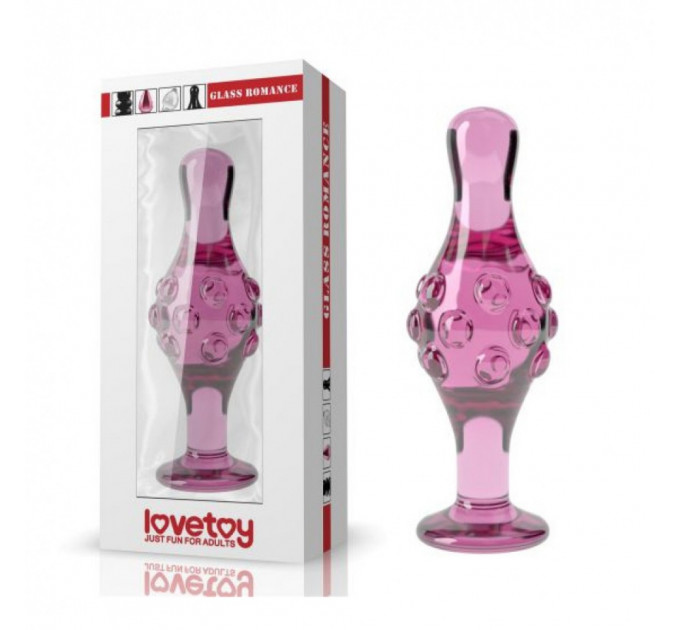 Скляна Анальна пробка 4.5" Glass Romance Dildo Pink