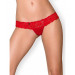Стринги кружевные Obsessive 863-THO-3 красные, L/XL