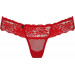Стринги кружевные Obsessive 863-THO-3 красные, L/XL