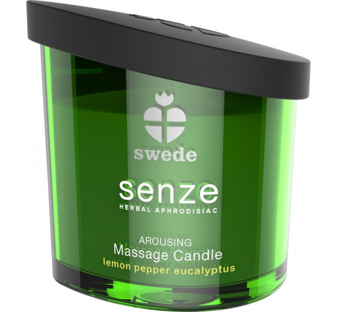 Свічка для масажу Swede Arousing - Лимон, перець, евкаліпт (велика/XL, 150 мл)