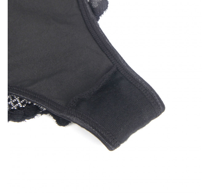 Трусики з мереживом позаду StarNight, чорні, XS-S