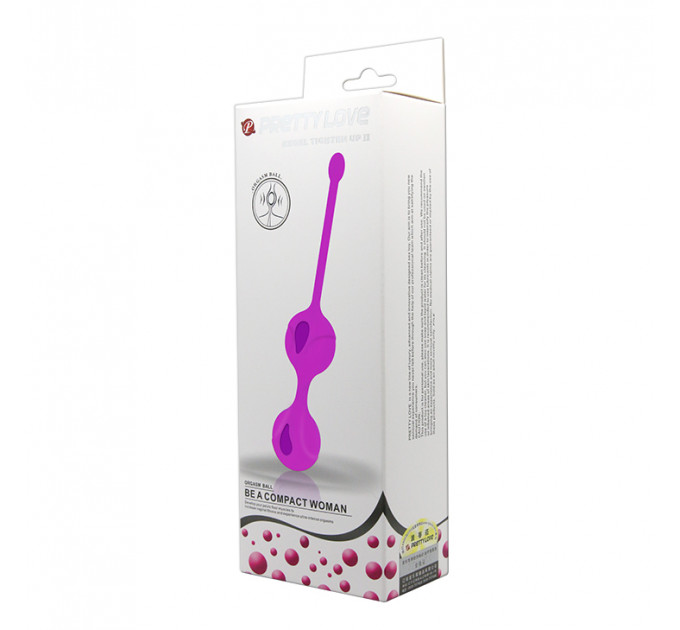 Вагинальные шарики PRETTY LOVE Kegel Tighten Up, фиолетовые, 3.2 см