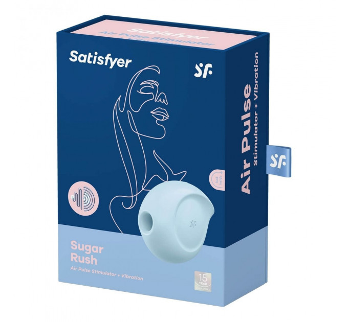 Вакуумный клиторальный стимулятор 2 в 1 Satisfyer Sugar Rush Blue