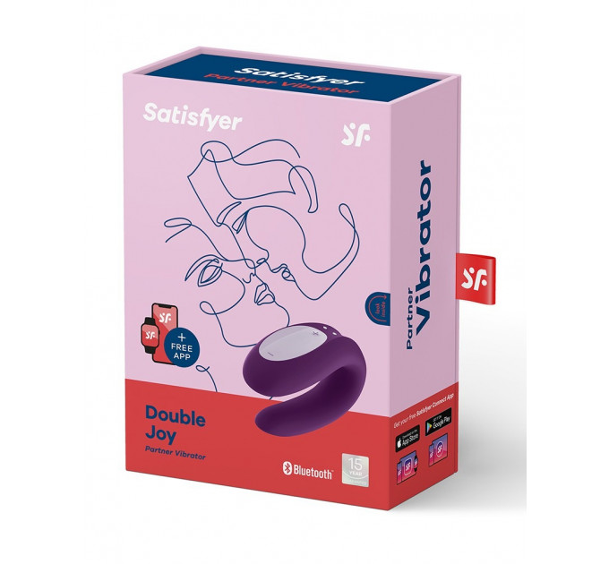 Вибратор для пар с фирменным пультом управления Satisfyer DOUBLE FUN VIOLET