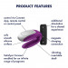 Вибратор для пар с фирменным пультом управления Satisfyer DOUBLE FUN VIOLET