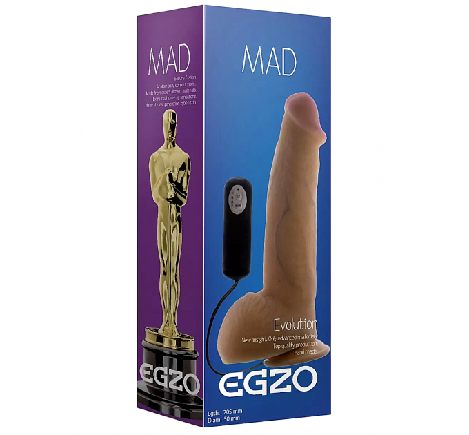 Вибратор на присоске EGZO Ciberskin Stormy Lover