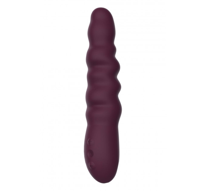 Класичний вібратор рельєфний Dream Toys ESSENTIALS Ripped Power Vibe, фіолетовий