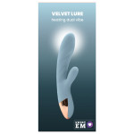 Вибратор кролик с функцией нагрева +10 режимов вибрации Sweet Em Velvet Lure, голубой