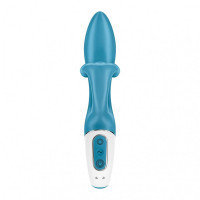 Вібратор кролик Satisfyer Embrace Me з потрійним відростком для стимуляції клітора, блакитний
