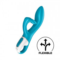 Вібратор кролик Satisfyer Embrace Me з потрійним відростком для стимуляції клітора, блакитний