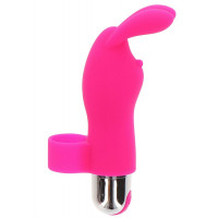 Вибратор на палец для клитора в виде кролика Toy Joy Bunny Pleaser Rechargeable розовый