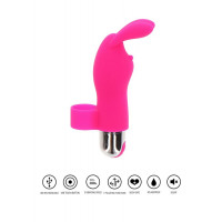 Вибратор на палец для клитора в виде кролика Toy Joy Bunny Pleaser Rechargeable розовый