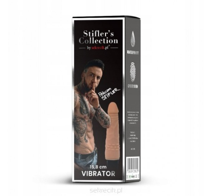 Вибратор реалистичный Stiflers Collection бежевый, 15.8 х 4.5 см
