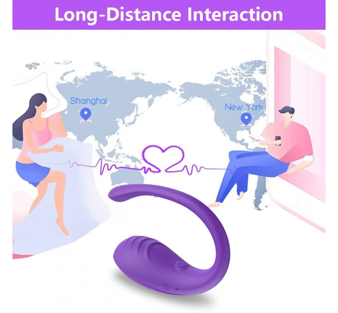 Віброяйце Every Night Toys Letitia з дистанційним керуванням, бузковий, 10 режимів вібрації