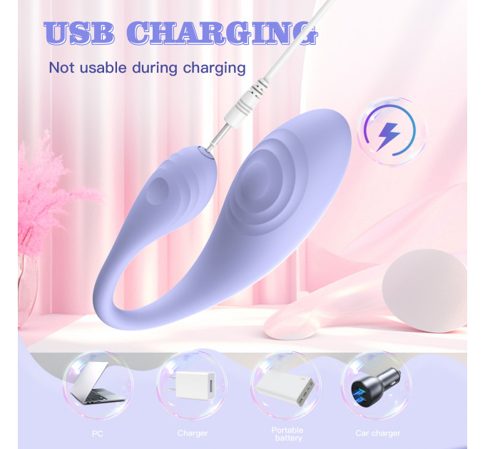 Виброяйцо Every Night Toys Letitia с дистанционным управлением, сиреневый, 10 режимов вибрации