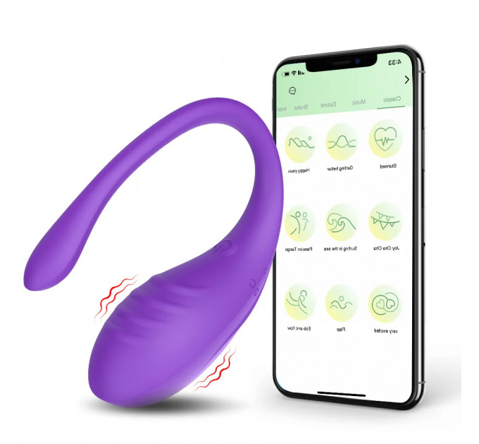 Віброяйце Every Night Toys Letitia з дистанційним керуванням, бузковий, 10 режимів вібрації