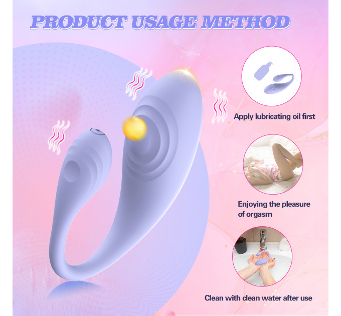 Виброяйцо Every Night Toys Letitia с дистанционным управлением, сиреневый, 10 режимов вибрации