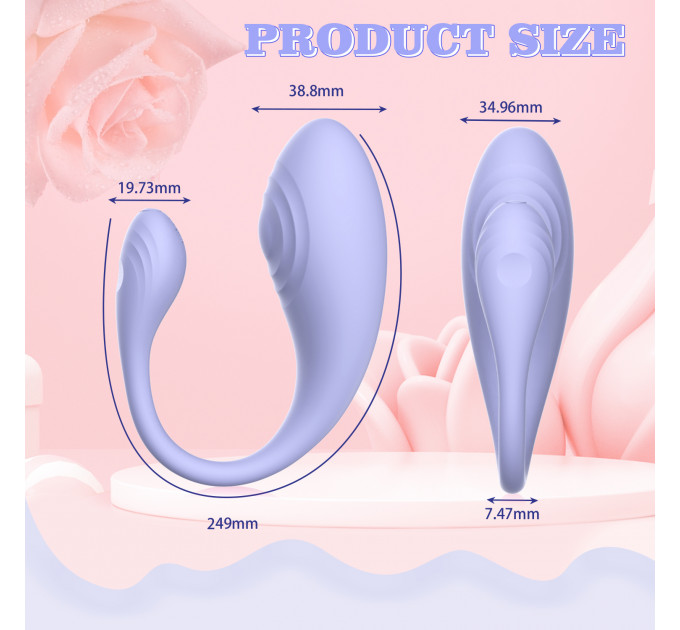 Виброяйцо Every Night Toys Letitia с дистанционным управлением, сиреневый, 10 режимов вибрации