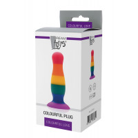 Райдужна анальна пробка COLOURFUL LOVE PLUG
