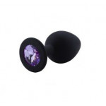 Анальная пробка Black Silicone light Violet, S