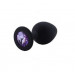 Анальная пробка Black Silicone light Violet, S