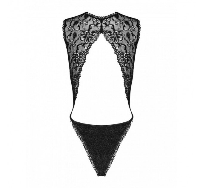 Элегантное сексуальное боди Obsessive Elisetta черное, L/XL