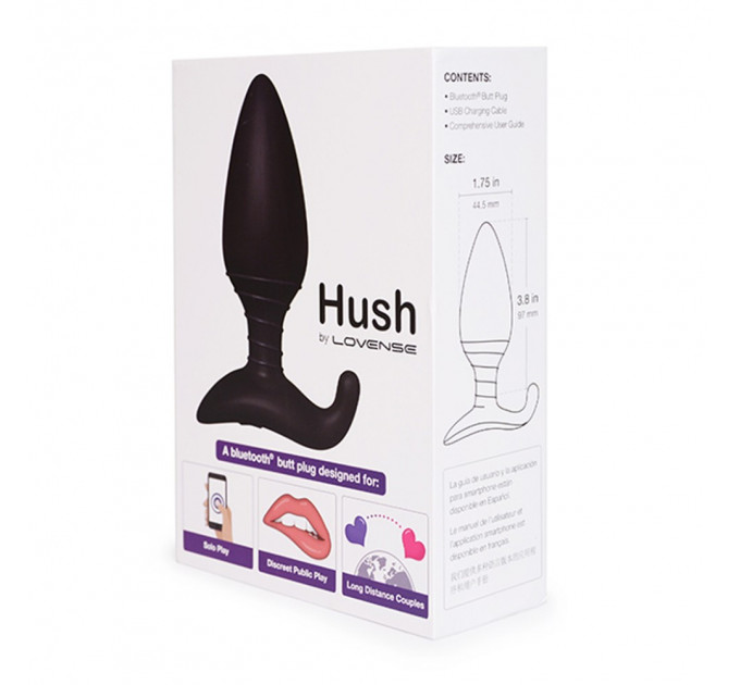Анальна пробка в вибрацией и управление телефоном Lovense Hush (L)