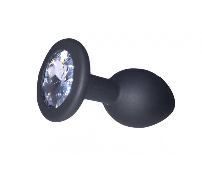 Анальная пробка Black Silicone White Shape M