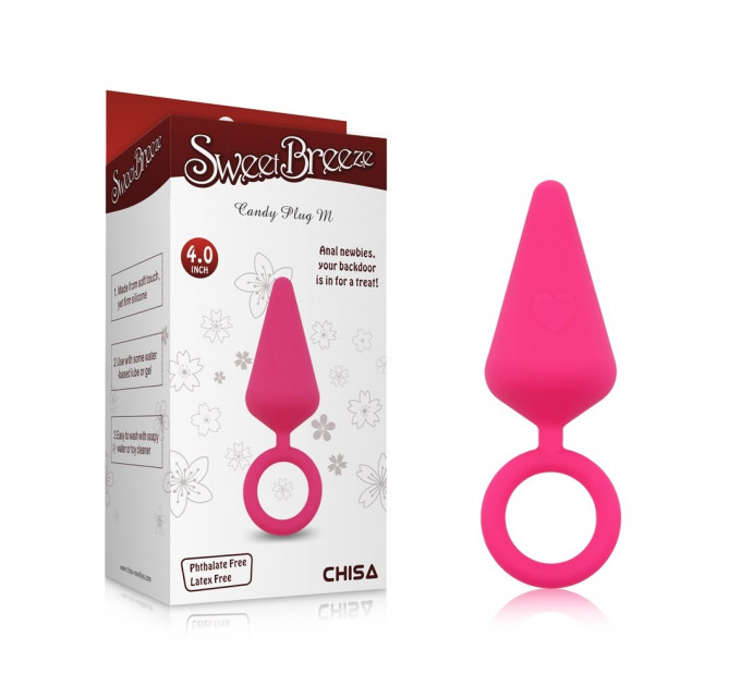 Анальна пробка Chisa Candy Plug рожевий, M
