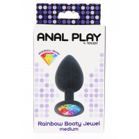 Анальна пробка середня Rainbow Booty Jewel M Toy Joy