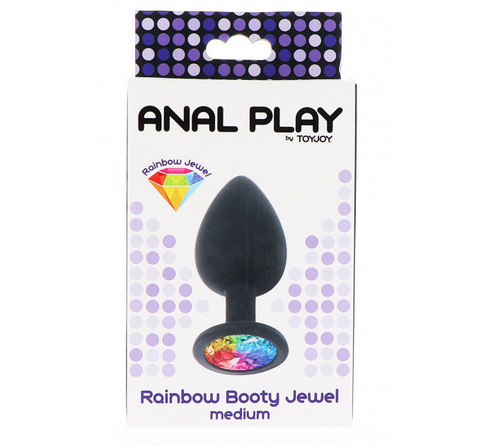 Анальная пробка средняя Rainbow Booty Jewel M Toy Joy
